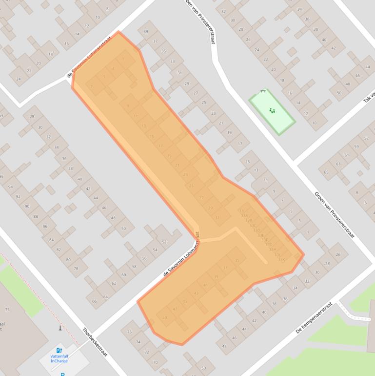 Kaart van postcodegebied 6535SW.