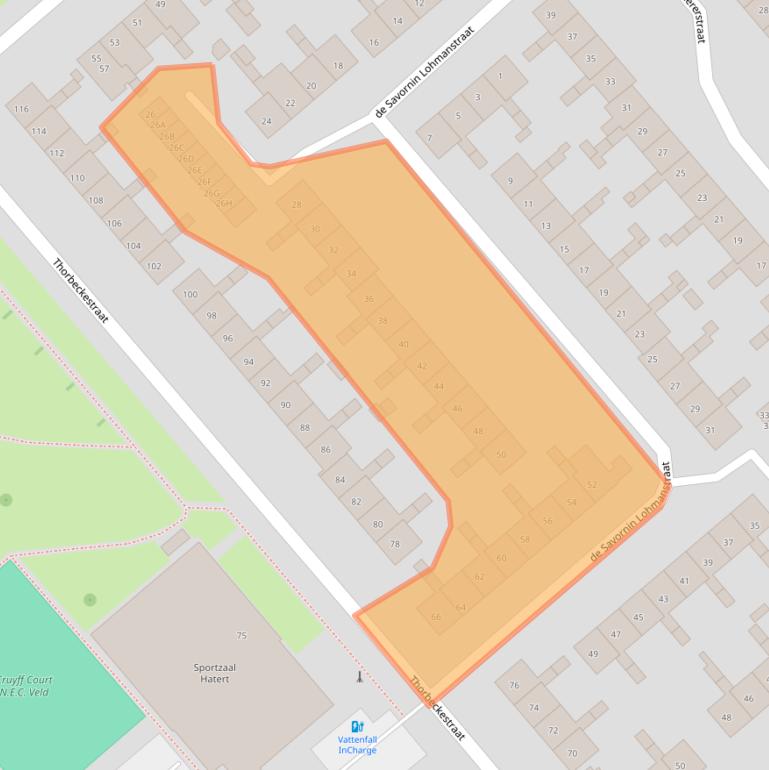 Kaart van postcodegebied 6535SZ.