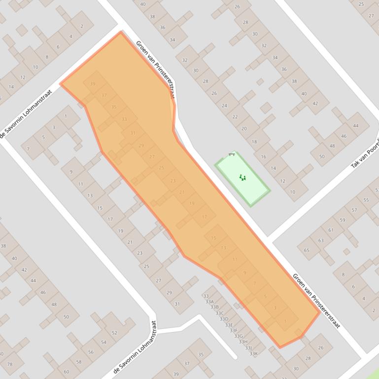 Kaart van postcodegebied 6535TC.