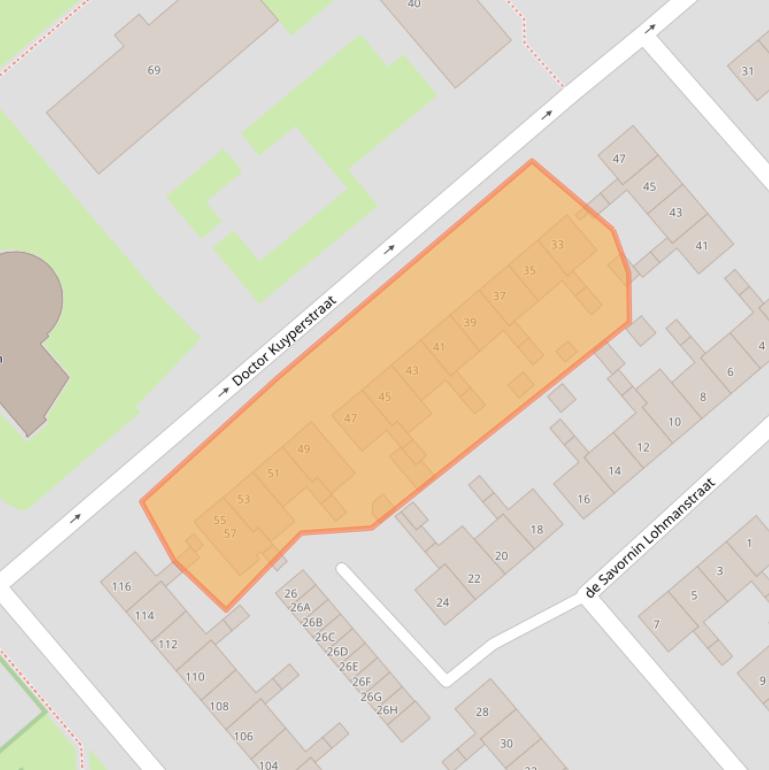 Kaart van postcodegebied 6535TJ.