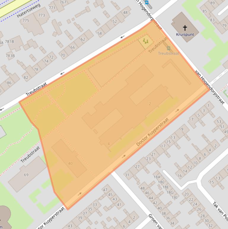 Kaart van postcodegebied 6535TK.