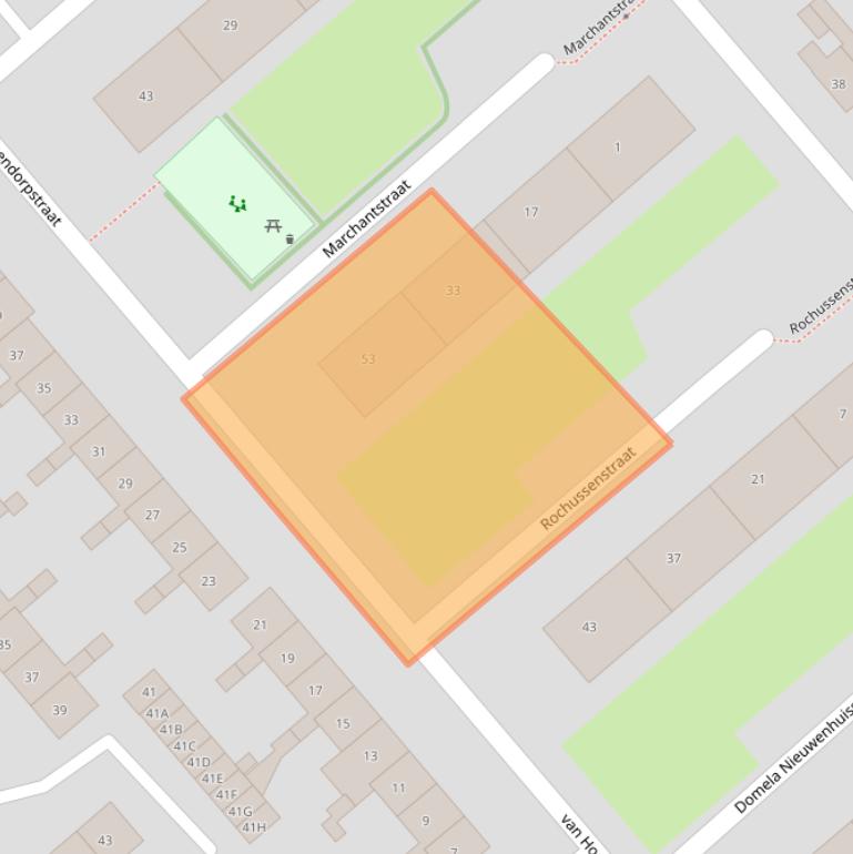 Kaart van postcodegebied 6535TT.