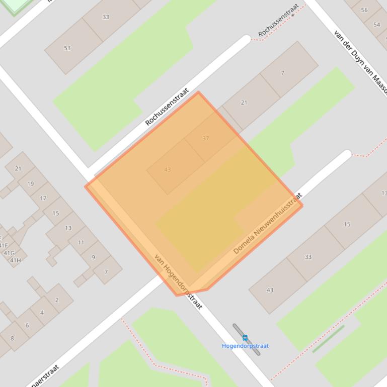 Kaart van postcodegebied 6535TW.