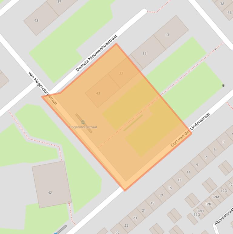 Kaart van postcodegebied 6535TZ.