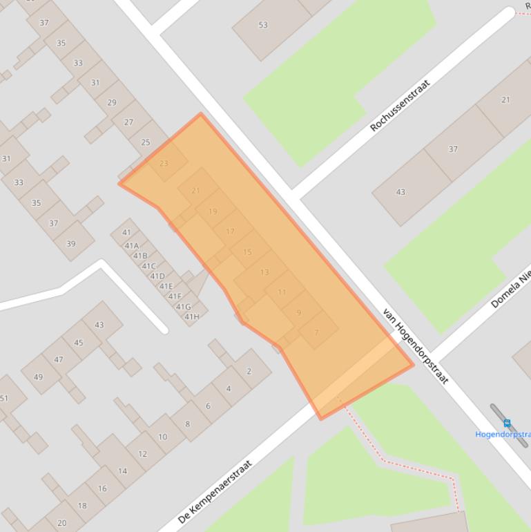 Kaart van postcodegebied 6535VA.