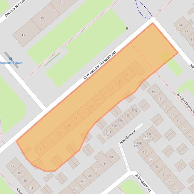 Kaart van postcodegebied 6535VD.