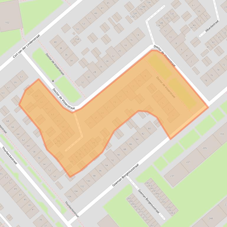Kaart van postcodegebied 6535VL.