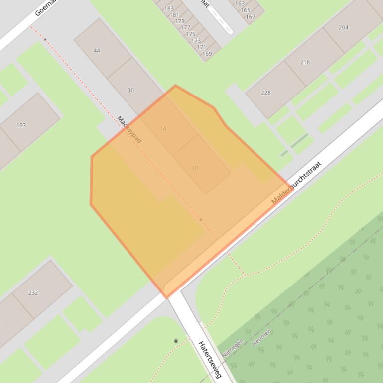 Kaart van postcodegebied 6535VN.