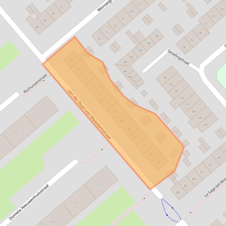 Kaart van postcodegebied 6535VW.