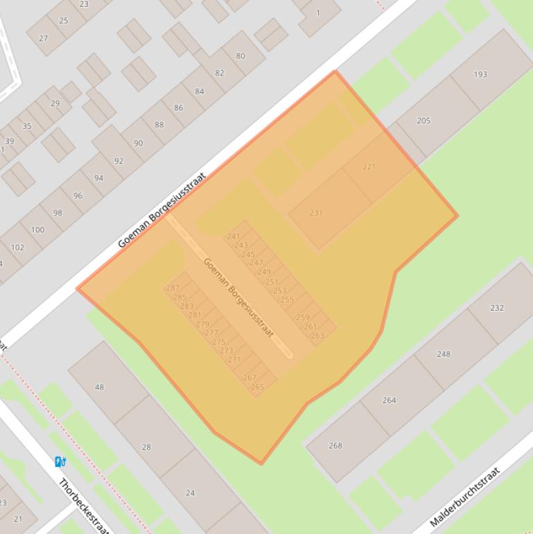 Kaart van postcodegebied 6535WL.