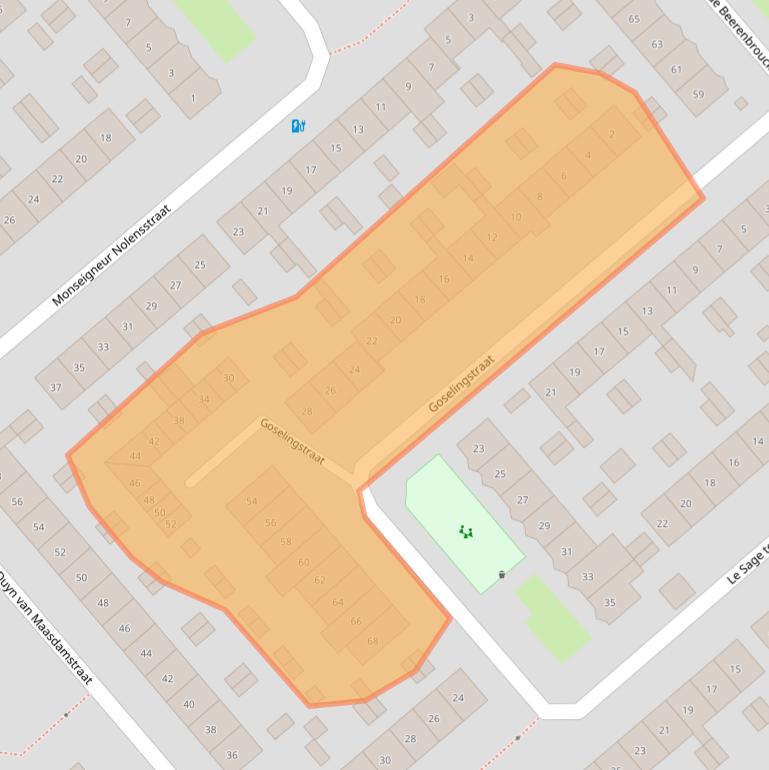 Kaart van postcodegebied 6535XD.