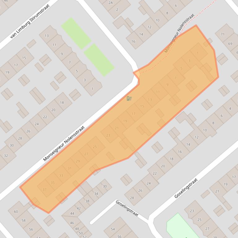 Kaart van postcodegebied 6535XH.