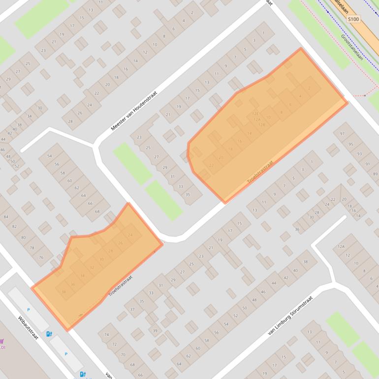 Kaart van postcodegebied 6535XM.