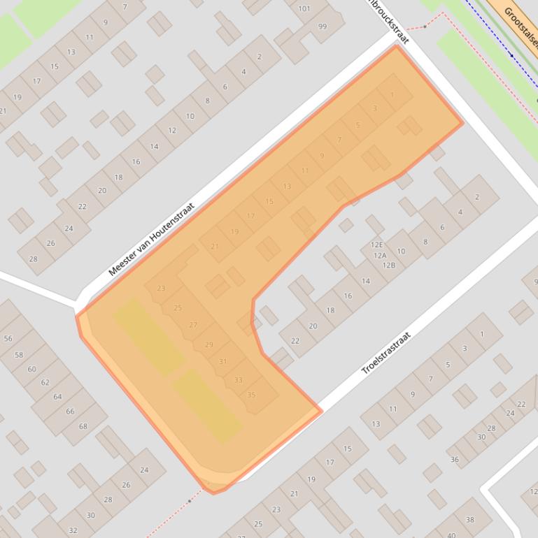 Kaart van postcodegebied 6535XN.