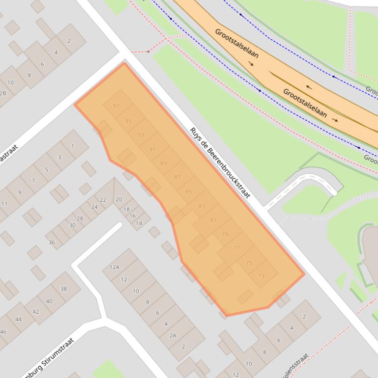 Kaart van postcodegebied 6535XT.