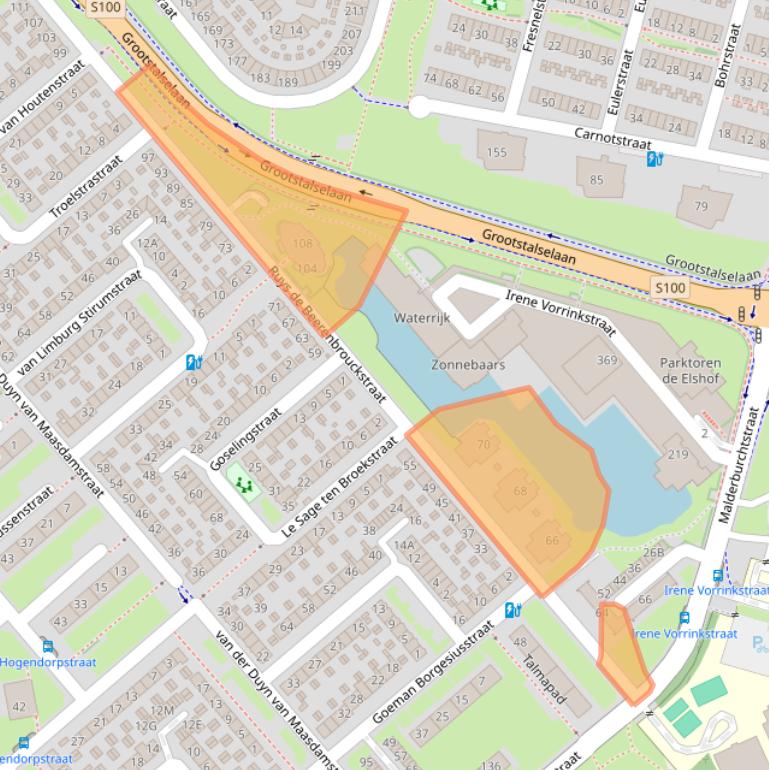 Kaart van postcodegebied 6535XX.