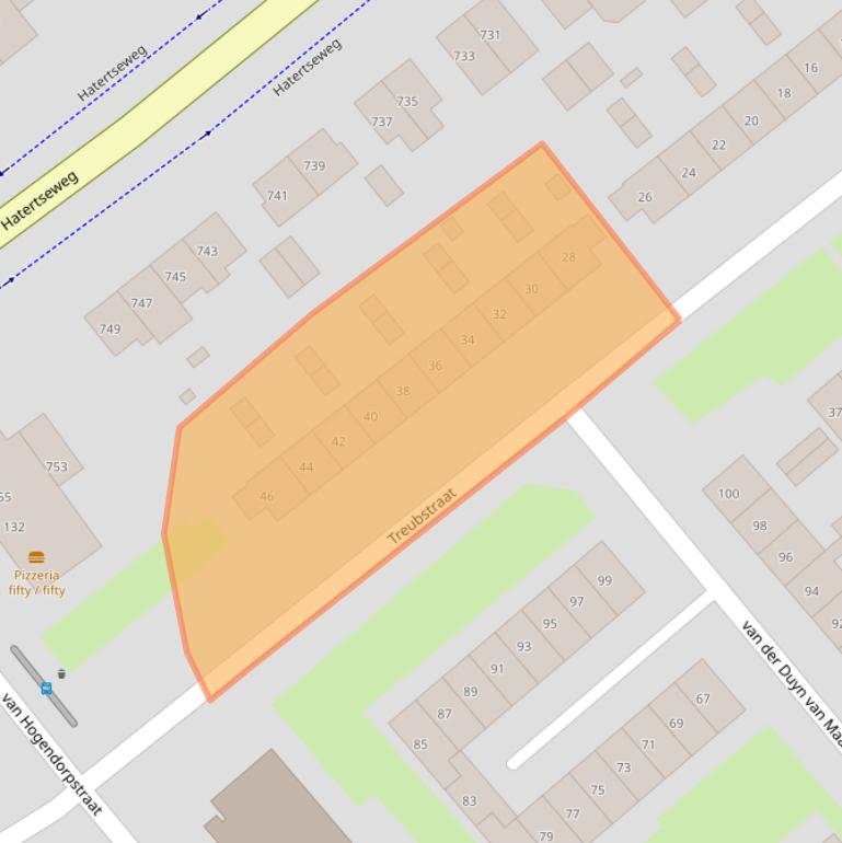 Kaart van postcodegebied 6535ZJ.