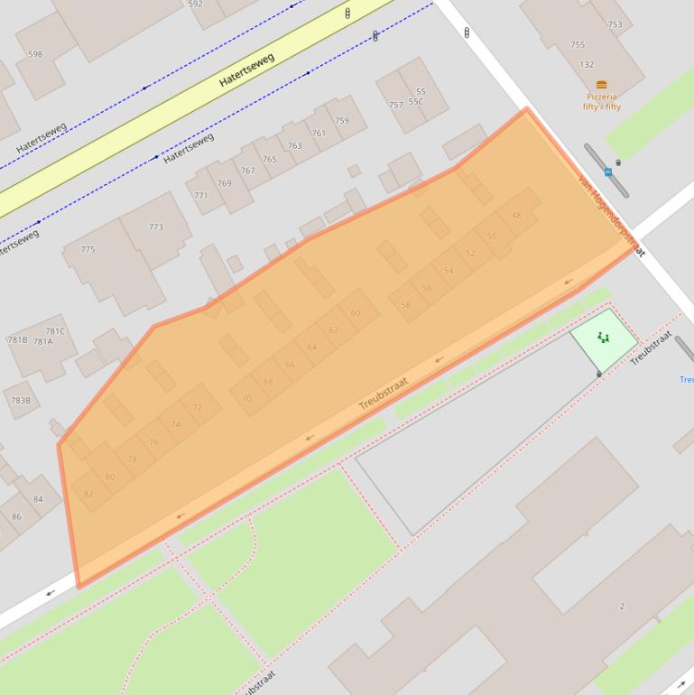 Kaart van postcodegebied 6535ZK.