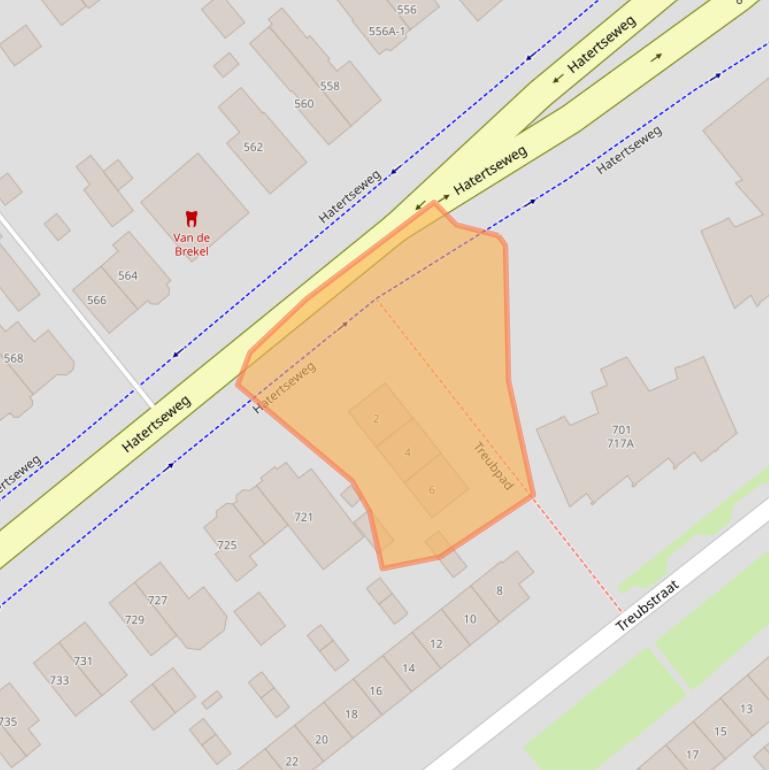 Kaart van postcodegebied 6535ZP.