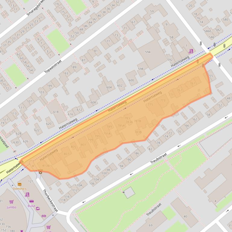 Kaart van postcodegebied 6535ZS.