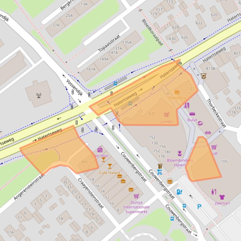Kaart van postcodegebied 6535ZT.