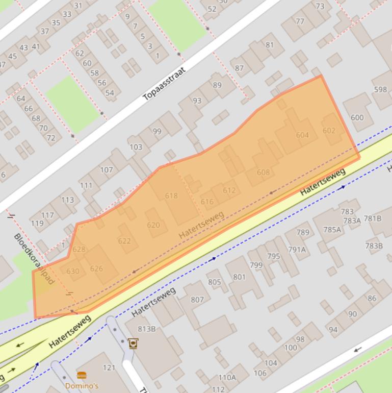 Kaart van postcodegebied 6535ZZ.