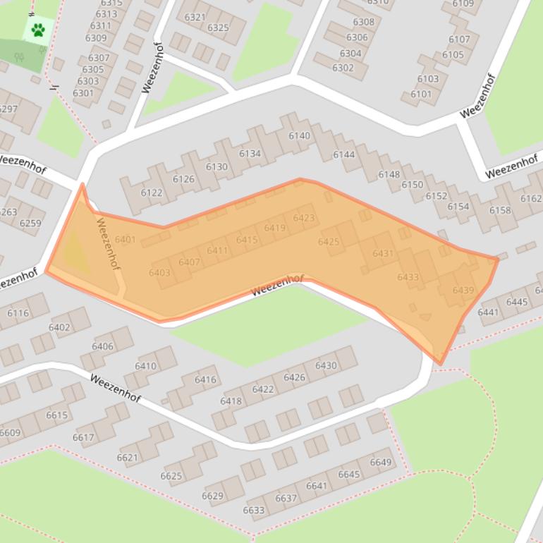 Kaart van postcodegebied 6536AV.