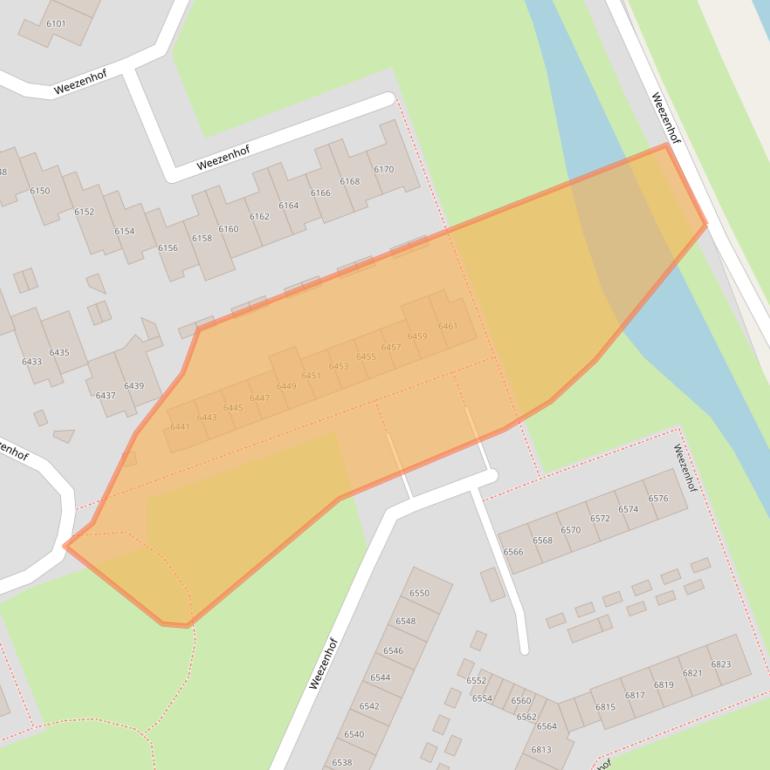 Kaart van postcodegebied 6536AW.