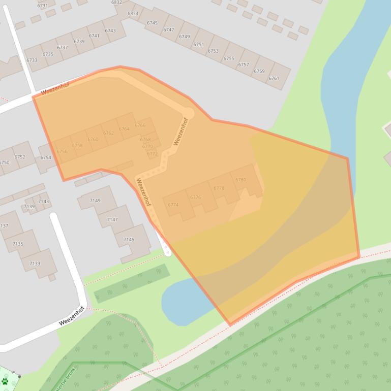 Kaart van postcodegebied 6536BK.