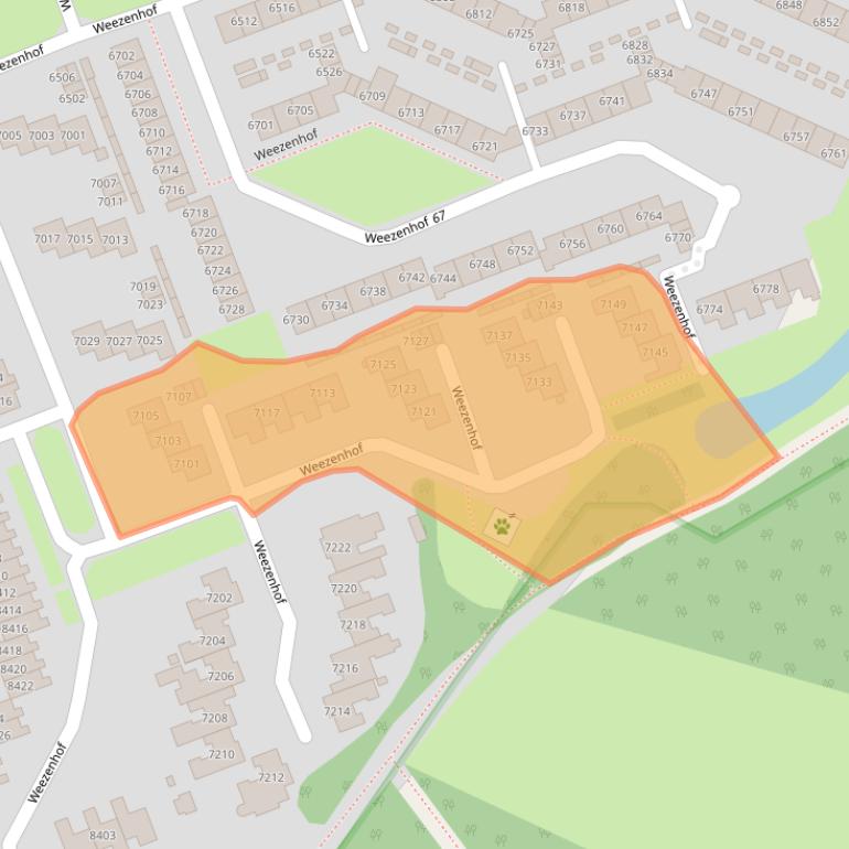 Kaart van postcodegebied 6536BR.