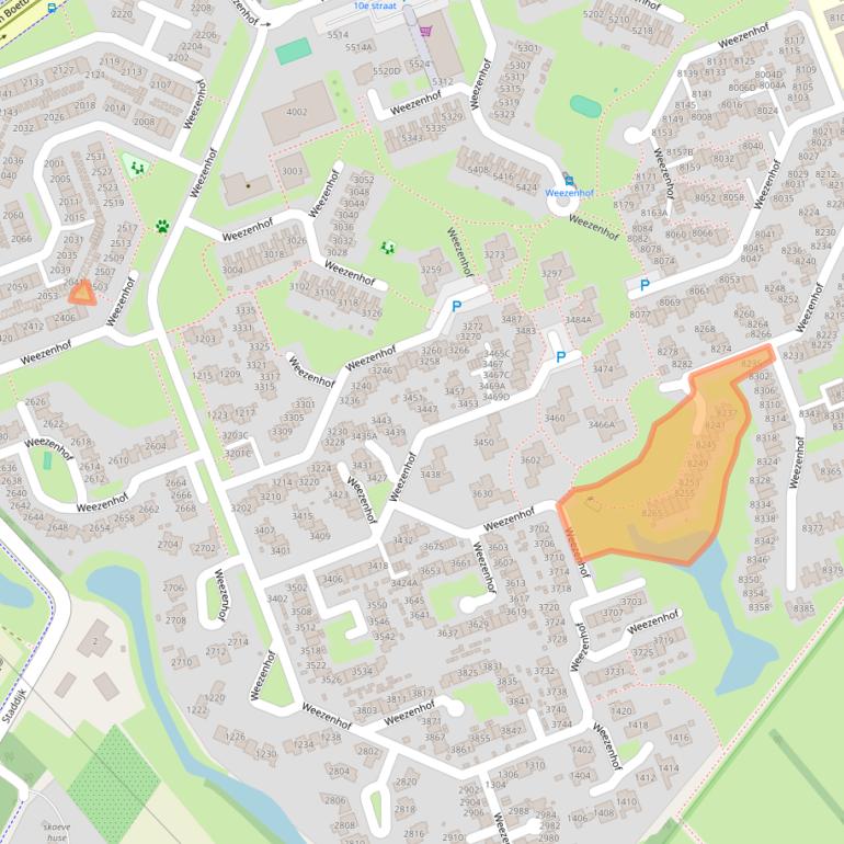 Kaart van postcodegebied 6536CB.