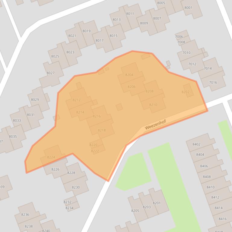 Kaart van postcodegebied 6536CC.