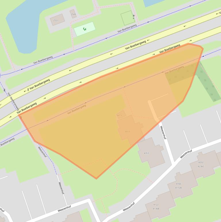 Kaart van postcodegebied 6536DJ.