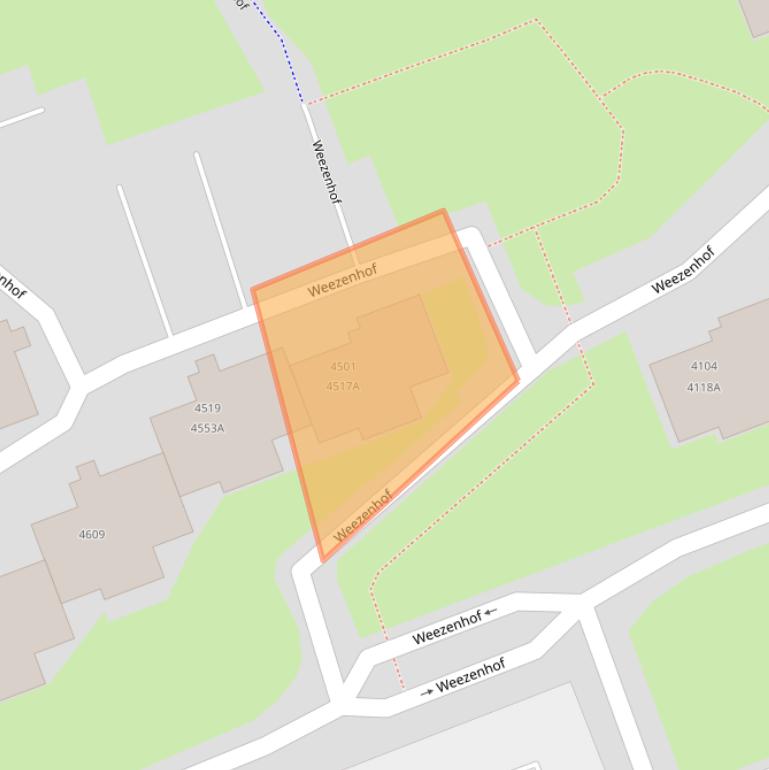 Kaart van postcodegebied 6536DK.