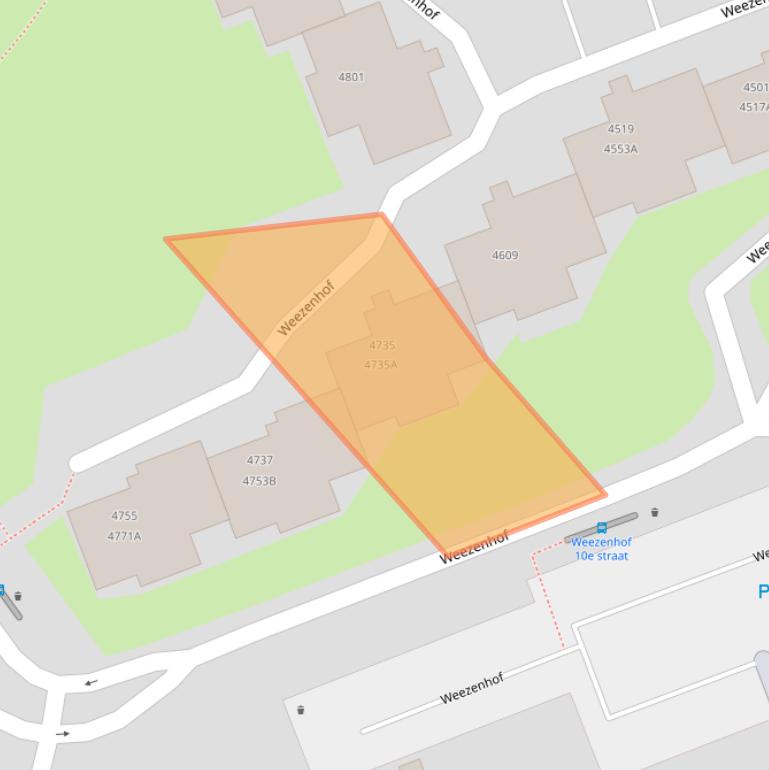 Kaart van postcodegebied 6536DN.