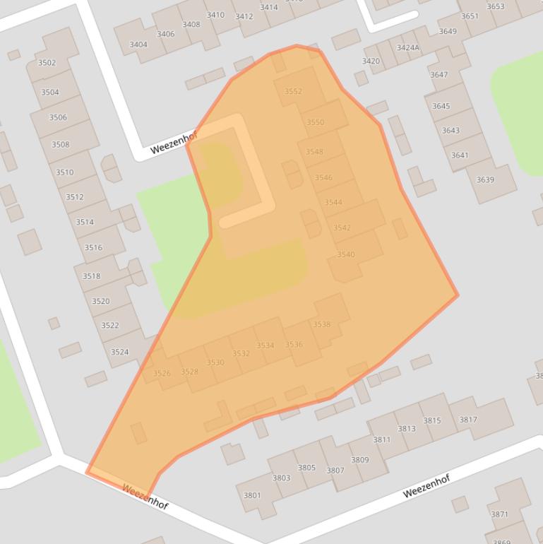 Kaart van postcodegebied 6536HB.