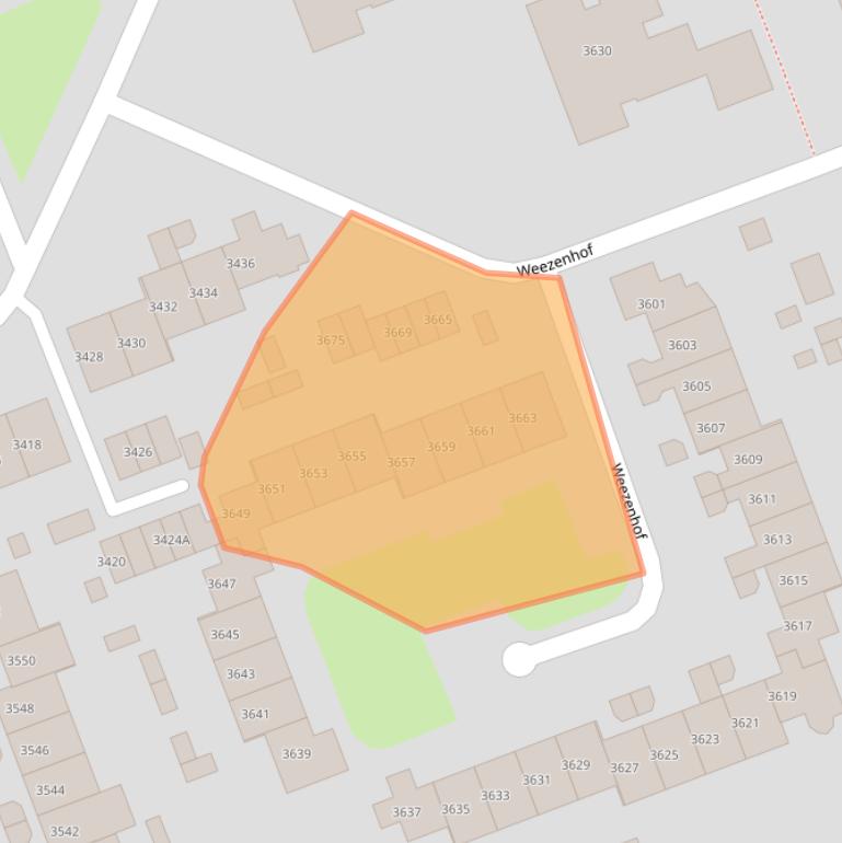 Kaart van postcodegebied 6536HE.