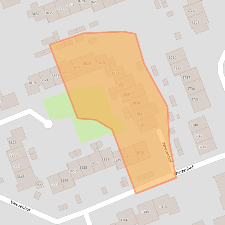 Kaart van postcodegebied 6536HT.