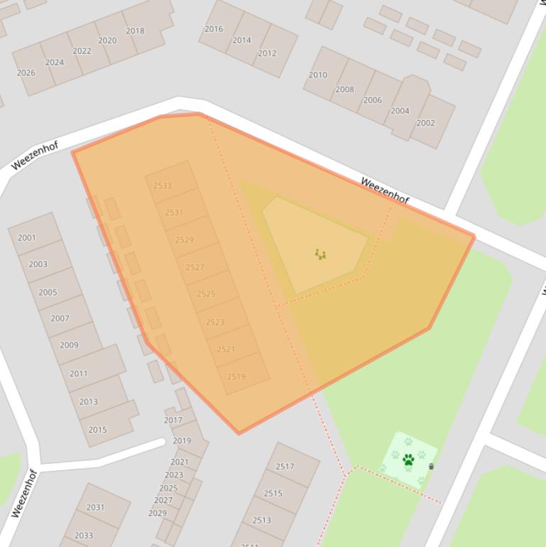 Kaart van postcodegebied 6536JH.