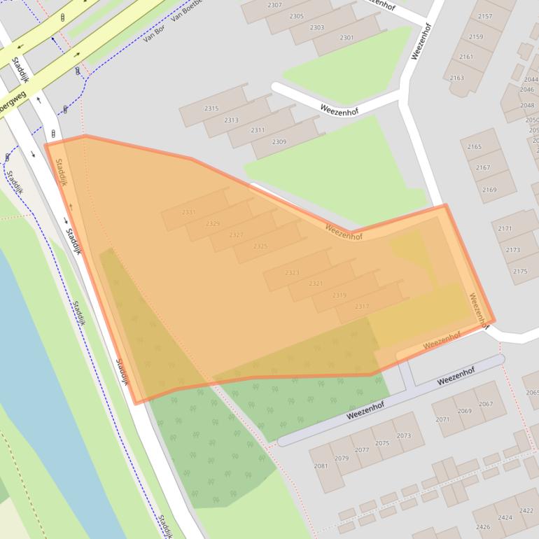 Kaart van postcodegebied 6536JX.