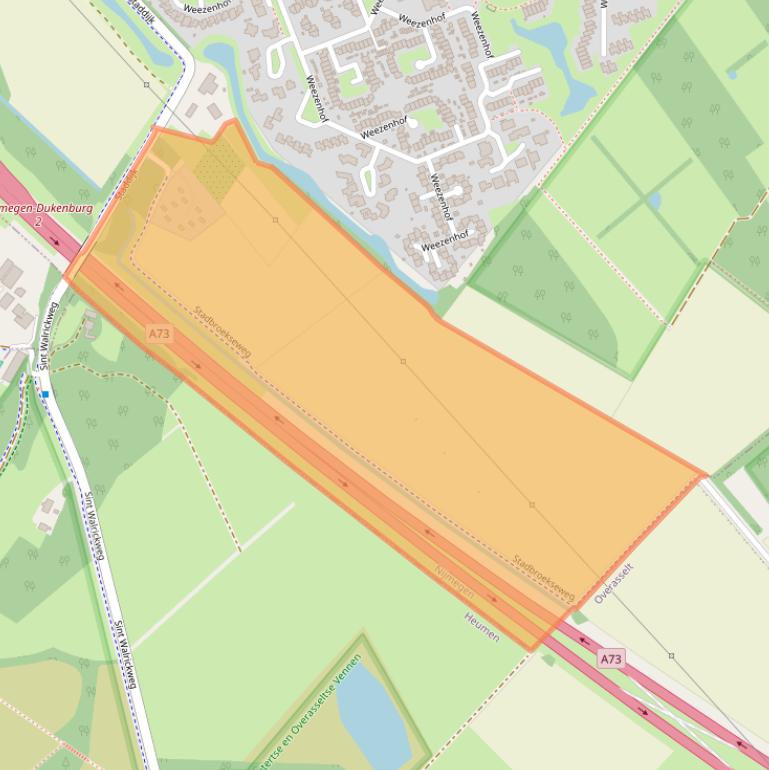 Kaart van postcodegebied 6536ZZ.