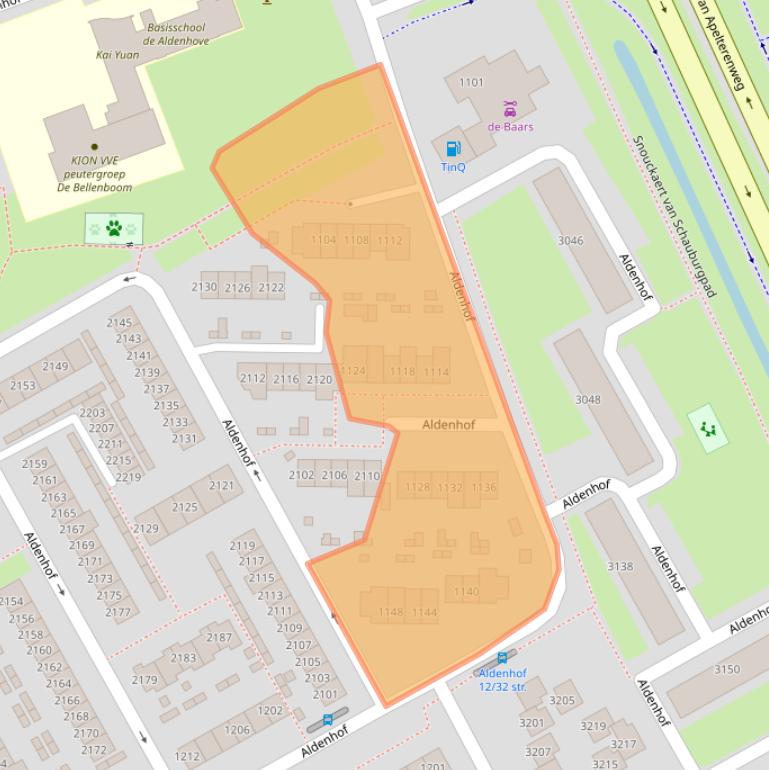 Kaart van postcodegebied 6537AB.