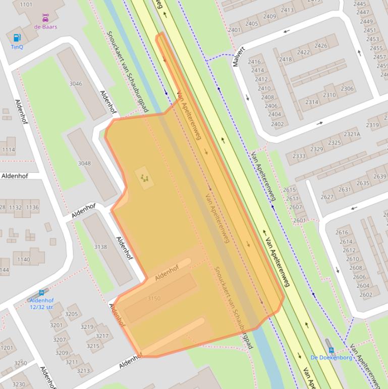 Kaart van postcodegebied 6537AH.