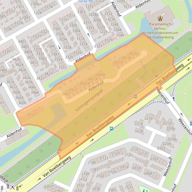 Kaart van postcodegebied 6537AS.