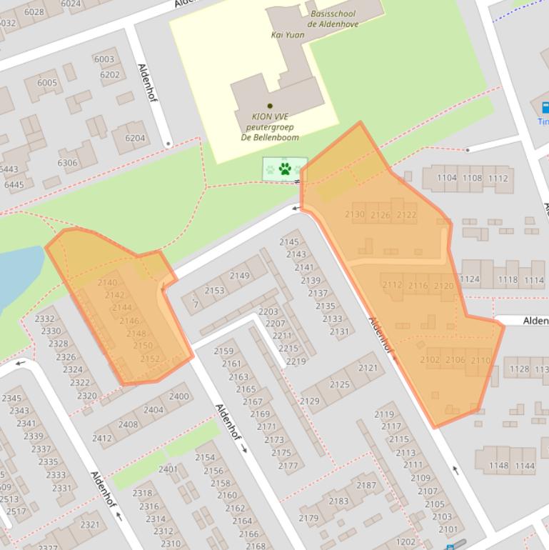 Kaart van postcodegebied 6537BN.