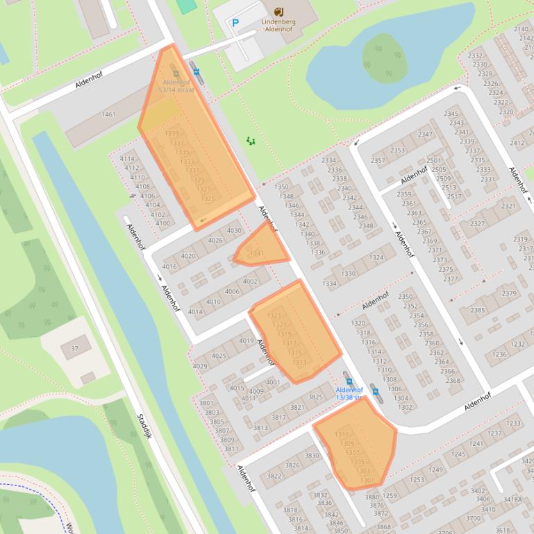 Kaart van postcodegebied 6537CB.