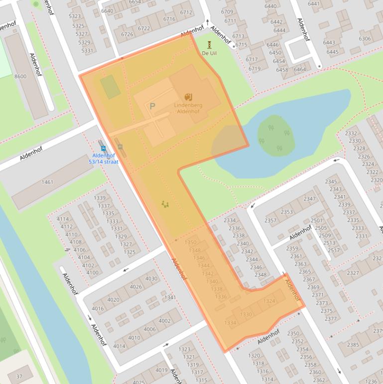 Kaart van postcodegebied 6537CD.