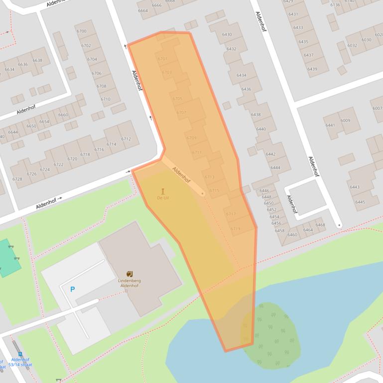 Kaart van postcodegebied 6537DB.