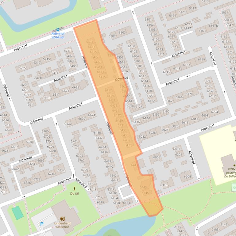 Kaart van postcodegebied 6537DD.