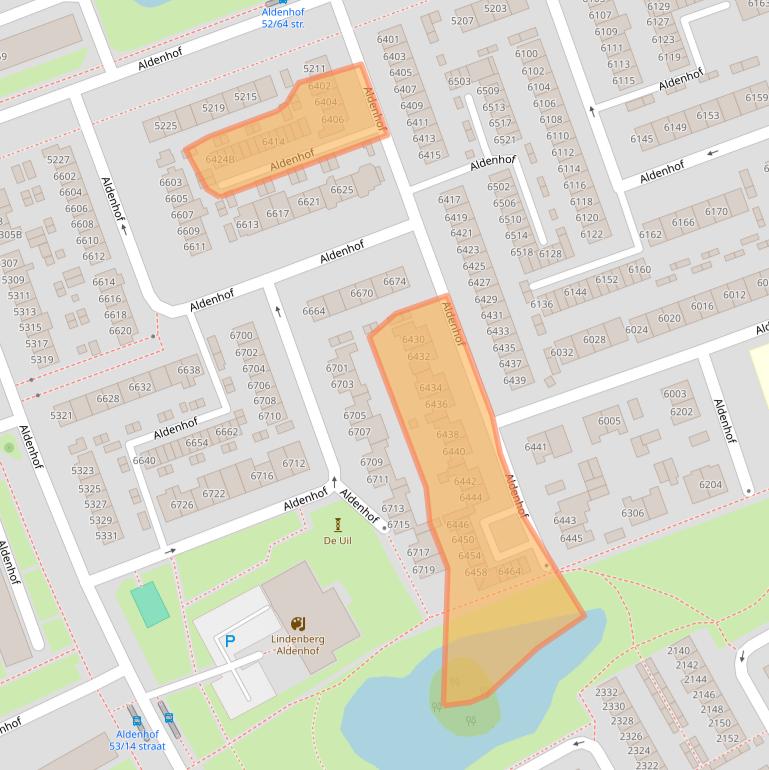 Kaart van postcodegebied 6537DE.